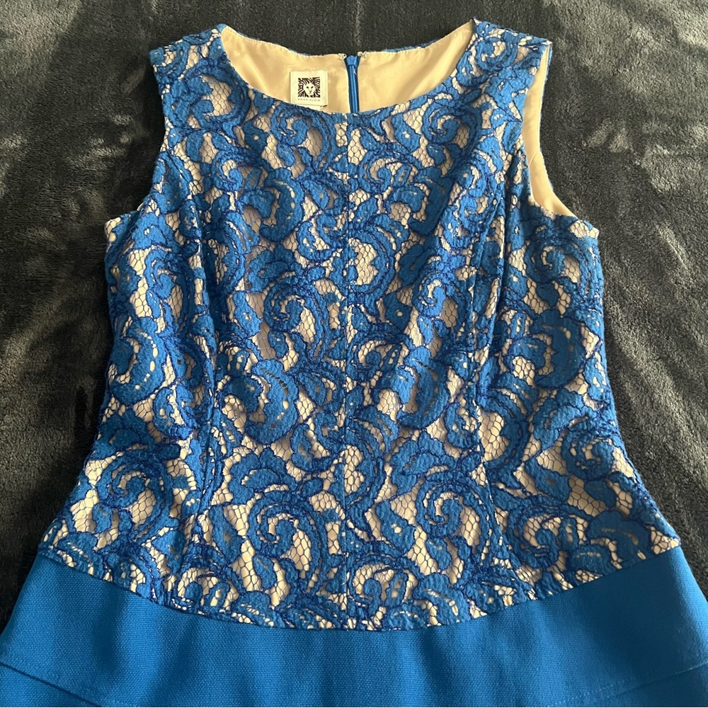 Anne Klein Blue Lace Dress